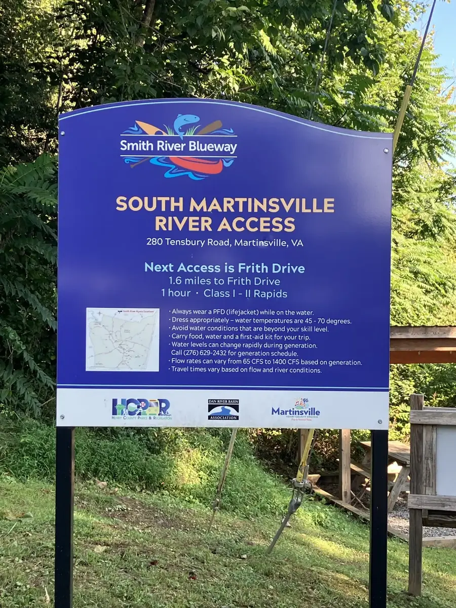 South Martinsville River Access information sign